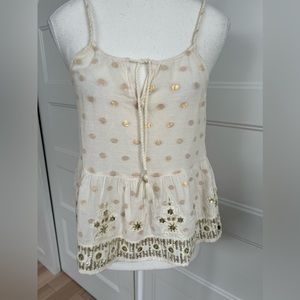 Tank top with glitter detail